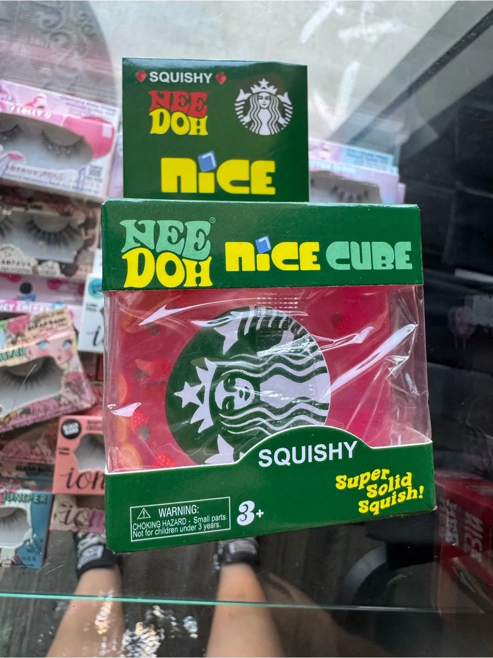 Nice Cube Squishy - Green/Pink